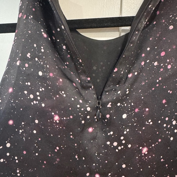 Club Monaco sleeveless Black Top with Pink and white Accents - Picture 3 of 6